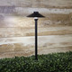 Black Hat Garden Spike Light With Clear Glass Diffuser G4 12V IP44 Black Hat Garden Spike Light With Clear Glass Diffuser G4 12V IP44
